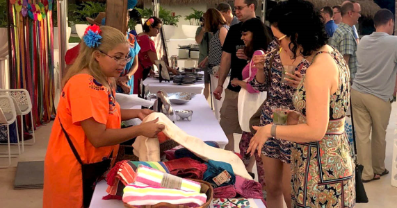 incentive travel attendees shop at onsite gifting experience